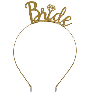 Bride with Diamond Gold Headband