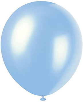 Pearlized Latex Balloons 12" Powder Blue 100 units