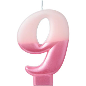 Birthday Candle Numeral ''9'' Gold
