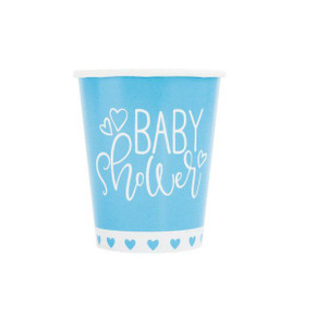 Blue Heart  Baby Shower Disposable Cups 8ct. (9oz)