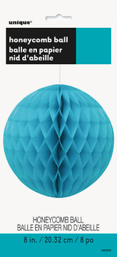 Caribbean Teal Solid 8" Honeycomb Ball