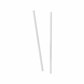 Metallic silver disposable party straws