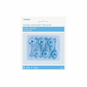 Baby boy shower rattle decorations