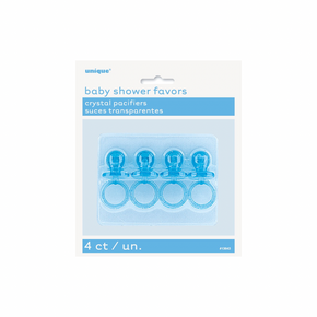 Mini blue pacifier party favors