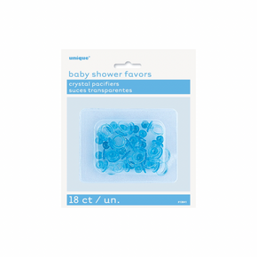 Mini blue pacifier baby shower decorations