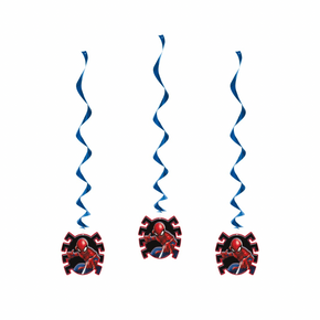 Spider-Man hanging swirl decorations 3ct 26in