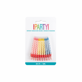 birthday cake candles with holders 20ct