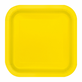Neon yellow paper plate
