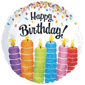 Happy Birthday Colorful Candles 18''