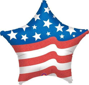 Jumbo American Flag Star Balloon 28''