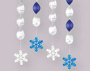 Hanging Snowflake Decorations (4ct)