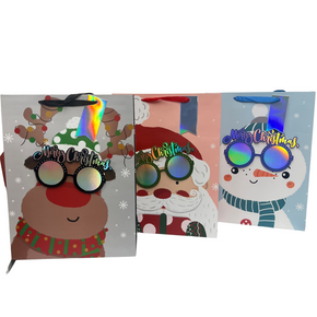Christmas Glasses Pop Up Santa Snowman and Deer