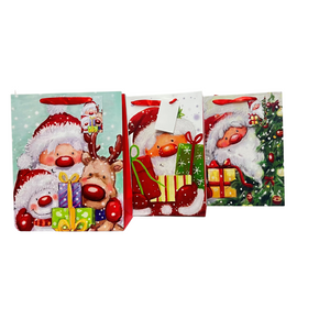 Christmas Santa Hugging Snowman and Deer, Santa with Presents , Santa with Presents and Trees