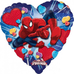 Spiderman Heart Foil Balloon 18''