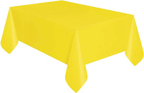 Add a Pop of Vibrant Energy with our Neon Yellow Plastic Tablecover - Rectangular 54in. x 108in
