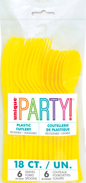 Add a Pop of Color to Your Table with Assorted Plastic Cutlery in Neon Yellow (18ct) Add a Pop of Color to Your Table with Assorted Plastic Cutlery in Neon Yellow (18ct)