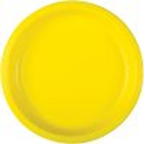 Add a Pop of Vibrant Color with Neon Yellow 9-inch Round Paper Plates (16ct)