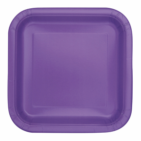 Neon purple paper plate