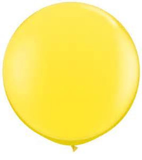 Make a Statement with 2 Round Citrine Yellow Latex Balloons - 3ft Tall