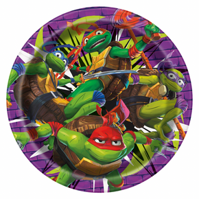 Children’s party plate featuring Teenage Mutant Ninja Turtles graphics