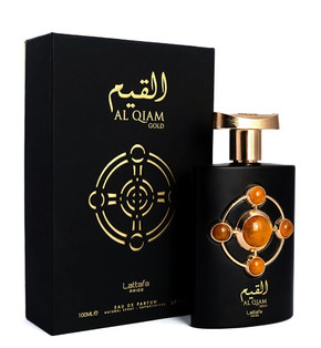 Alqiam Gold Eau de Parfum - 3.4 fl oz bottle with luxurious, elegant packaging. Alqiam Gold Eau de Parfum - 3.4 fl oz bottle with luxurious, elegant packaging.