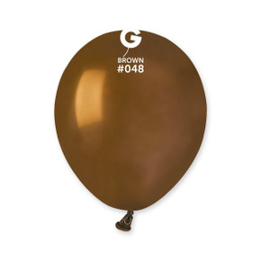 Gemar 5" Brown Latex Balloons (100-Pack) – Biodegradable Party Balloons | #080 Standard Color