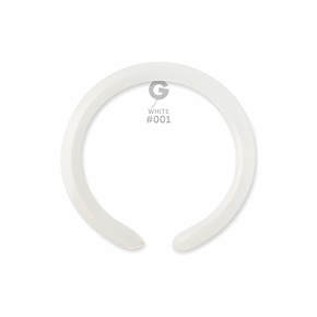 white 260 latex twisting balloon used for balloon animal creation and sculpting