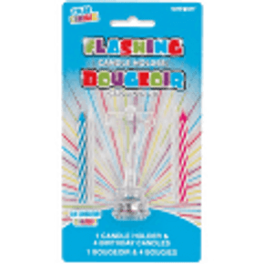 LED Multicolor Flashing Candle Holder Number 7 Cake Topper