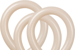 T260 Sand White Twisting Balloons – 50 Pack (Beads Up) Professional Latex Balloons for Sculpting and Elegant Decorations