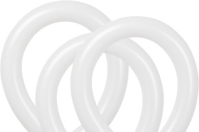 T260 White Twisting Balloons – 50 Pack (Beads Up) Professional Latex Balloons for Sculpting and Decorations