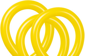 T260 Yellow Twisting Balloons – 50 Pack (Beads Up) Vibrant Latex Balloons for Balloon Animals and Party Decorations