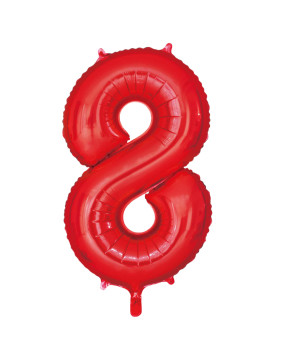 34-inch Number 8 Red Foil Balloon for Birthdays, Anniversaries, or Party Decorations 34-inch Number 8 Red Foil Balloon for Birthdays, Anniversaries, or Party Decorations
