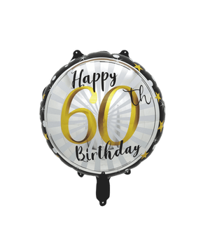 16-inch foil balloon with “Happy 60TH Birthday” text – packaged and ready for milestone birthday celebrations 16-inch foil balloon with “Happy 60TH Birthday” text – packaged and ready for milestone birthday celebrations