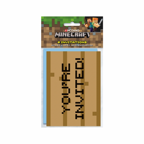 Minecraft birthday party invites