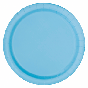 Light blue disposable plate