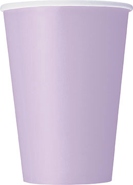 Lavender paper party cup 10 count 12 oz disposable drinkware