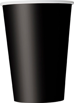 Black paper party cups 10 count 12 oz disposable drink cups