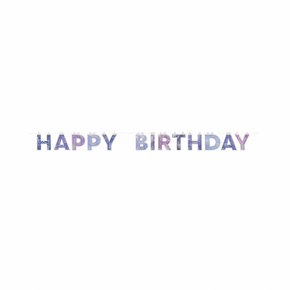 Purple and blue happy birthday banner 6.1 ft