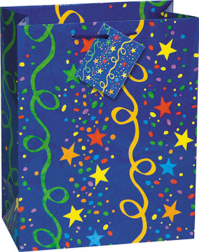 Bright and Bold Confetti Graphic Gift Bag 7 1/2 x 9″