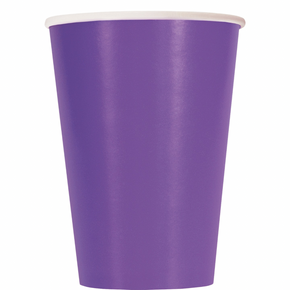 Neon Purple Paper Cups – 12 oz, 10 ct