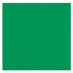 emerald green small paper napkins for party table setting