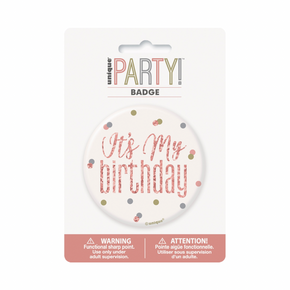 Birthday pin accessory 3 in rose gold