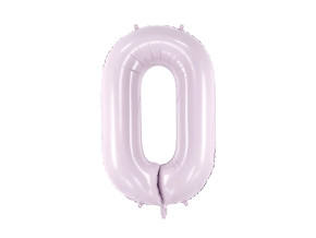 PartyDeco 28 Inch Pastel Lilac Number 0 Foil Balloon for Birthday Party