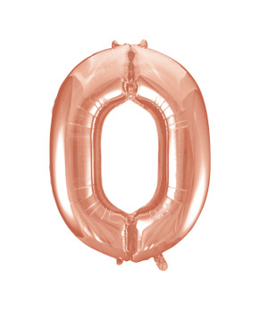 Giant Balloon Numeral number 0 Rose Gold