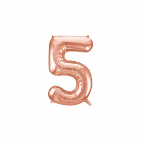 34” Rose Gold Number 5 Foil Balloon – 1ct
