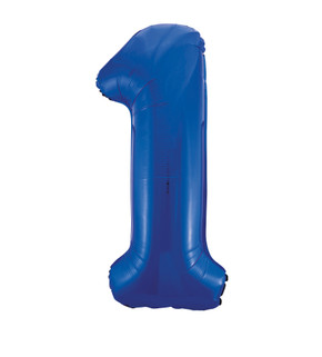 34" Giant Balloon Numeral Number 1 - Blue