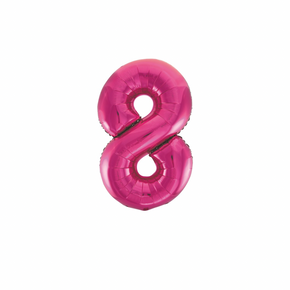 34” Hot Pink Number 8 Foil Balloon – 1ct