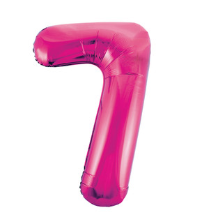 Giant Balloon Numeral number 7 Rose