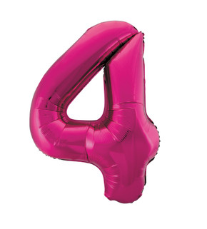 Giant Balloon Numeral Number 4 - Rose