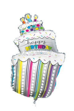Happy Birthday Cake Balloon 40" (104 cm)